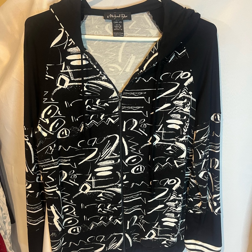 Michael Tyler Black and White Women's Hoodie